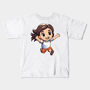 funny happy kid cartoon v1 Kids T-Shirt